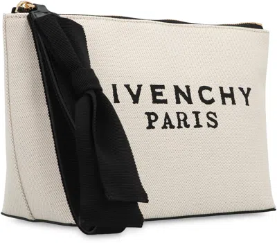 Givenchy Small Pouch In Fabric With Bow In White