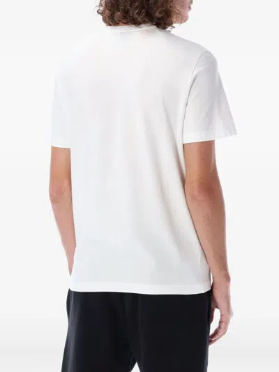 Golden Goose White T-shirt With Round Neck And One Star Logo Print On The Front In Cotton Man