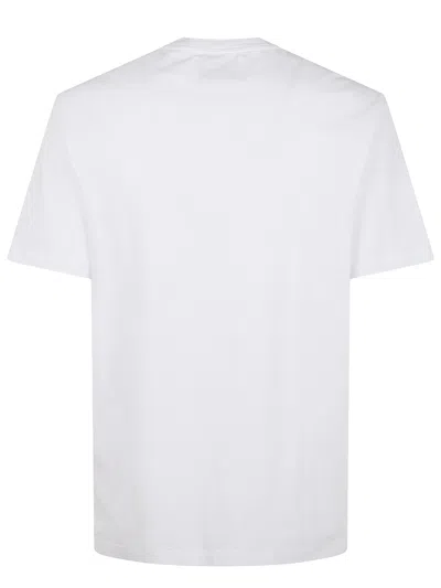 Golden Goose White T-shirt With Round Neck And One Star Logo Print On The Front In Cotton Man