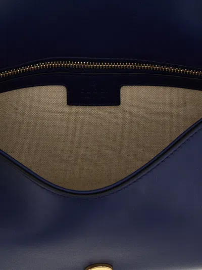Gucci Medium Handbag Featuring Adjustable Strap In Blue