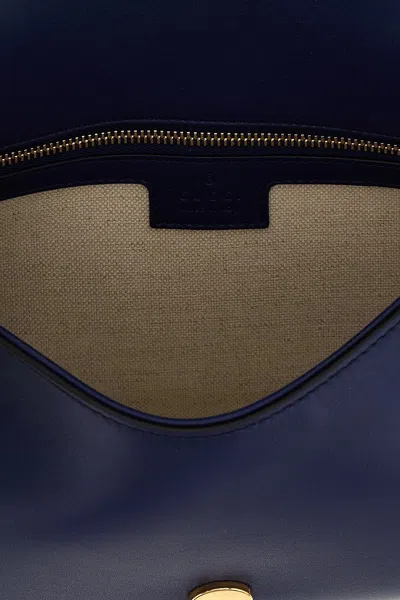 Gucci Medium Handbag Featuring Adjustable Strap In Blue