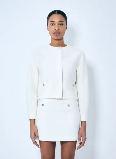 Gucci Women Wool-blend Boucle Jacket In White