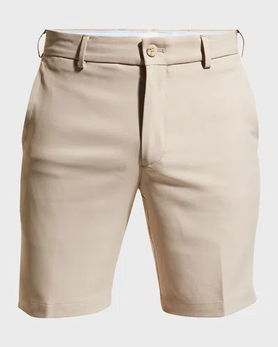Peter Millar Pilot Slim-fit Stretch-pima Cotton-twill Shorts In Neutral
