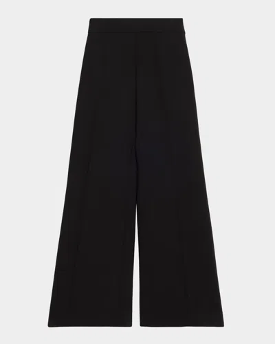 Carolina Herrera High-rise Wide-leg Wool Pants In Black