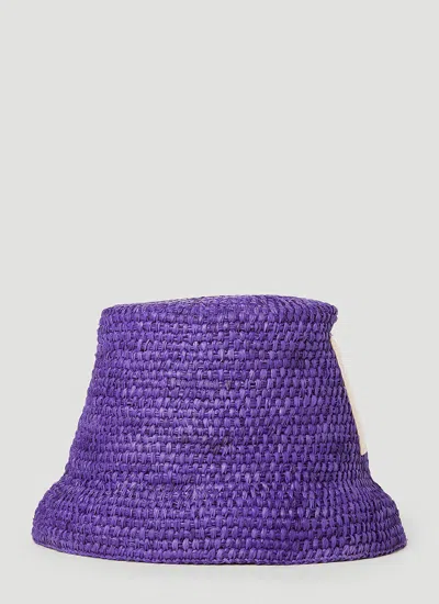 Jacquemus Women Le Bob Ficiu Bucket Hat In Purple