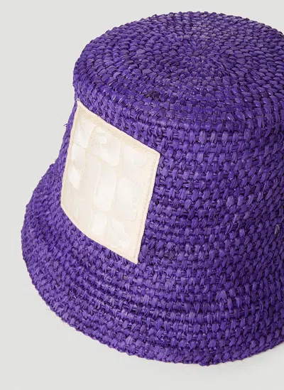 Jacquemus Women Le Bob Ficiu Bucket Hat In Purple