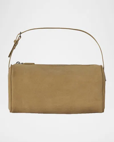 The Row 90's Top-handle Bag In Nubuck Leather In Neutral
