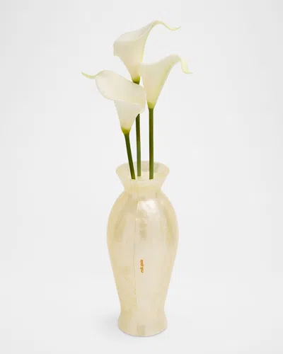 Cult Gaia Florence Acrylic Calla Lily Vase Clutch Bag In Neutral