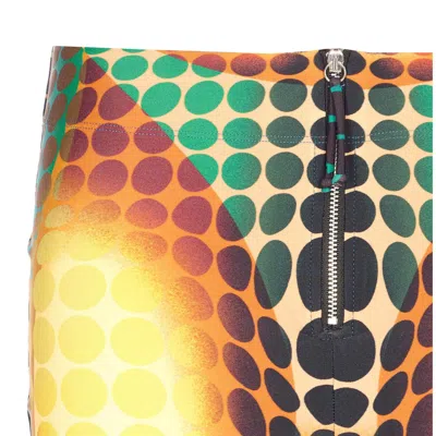 Jean Paul Gaultier Women S Re-edition Dots Skirt Orange In Multi