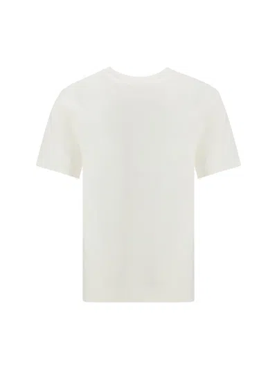 Jil Sander Men White Crewneck T-shirt With Logo Lettering On The Front In Cotton Man
