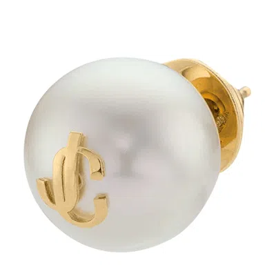 Jimmy Choo Women Maxi Pearl Studs Earrings In Gold