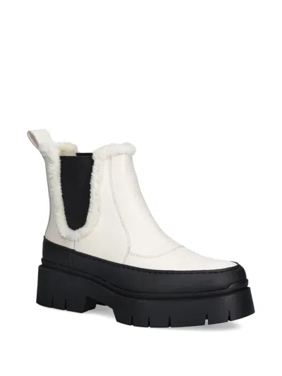 Hugo Boss Faux Fur-trim Chelsea Boots In Multi