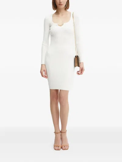 Marciano Chain-detail Ribbed Mini Dress In White