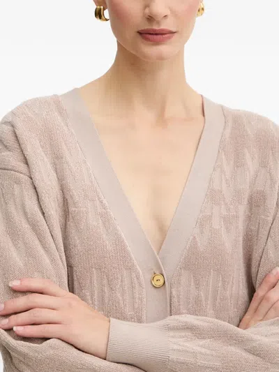 Marciano Button Patch-pocket Cardigan In Brown