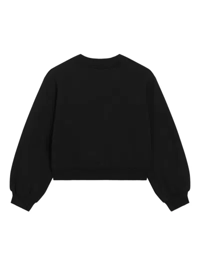 Dolce & Gabbana Sweatshirt With Dg Rhinestone Patch In Black