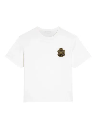 Dolce & Gabbana Logo-embellished T-shirt In White
