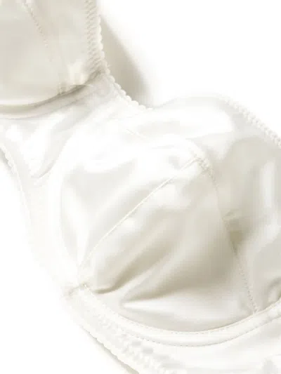 Dolce & Gabbana Scallop-edge Satin Balconette Bra In Pink