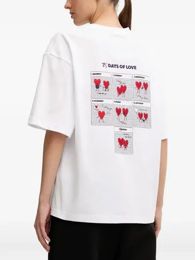 Ea7 Graphic-print T-shirt In White