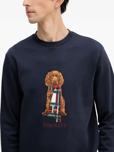 Hackett Graphic-print Sweatshirt In Blue