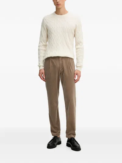 Hackett Crew-neck Sweater In Neutral