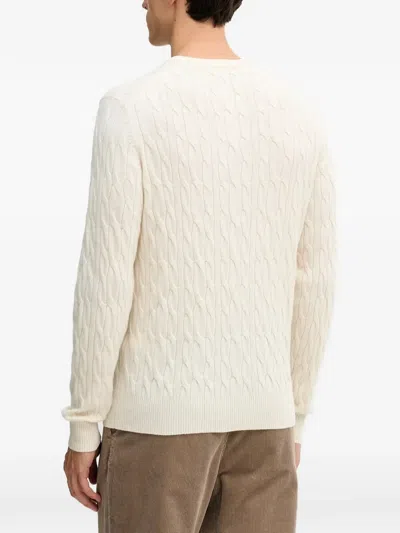 Hackett Crew-neck Sweater In Neutral