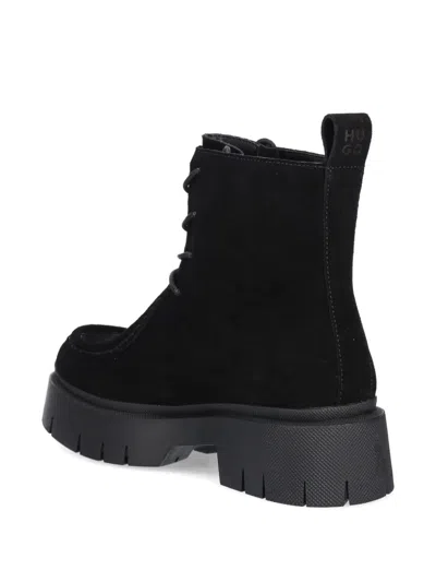 Hugo Boss Suede Boots In Animal Print