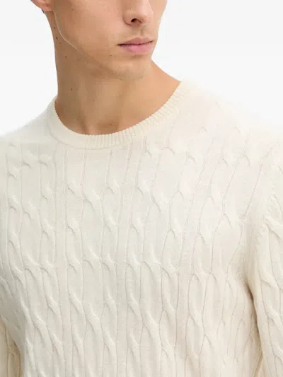 Hackett Crew-neck Sweater In Neutral
