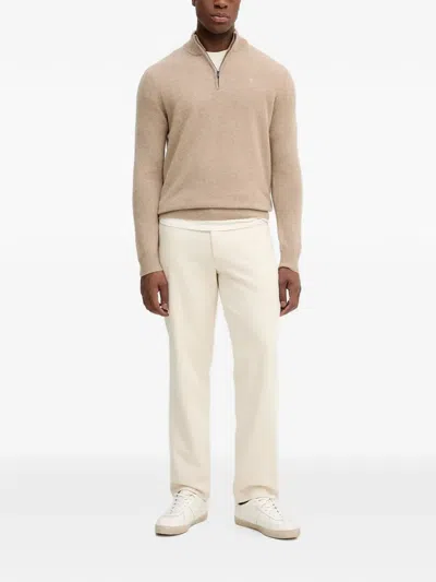 Hackett Elbow-patch Sweater In Neutral