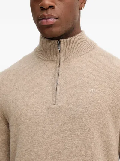 Hackett Elbow-patch Sweater In Neutral