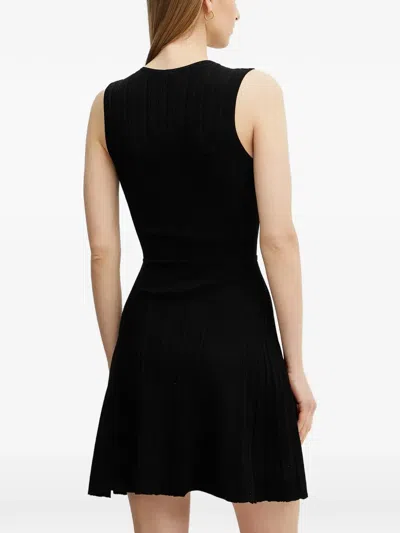 Marciano Button-detail Sleveeless Midi Dress In Black