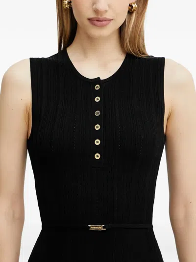 Marciano Button-detail Sleveeless Midi Dress In Black