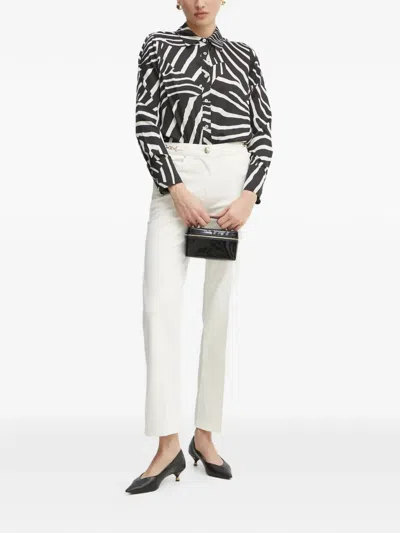 Marciano Embellished-logo Pocket Jeans In White
