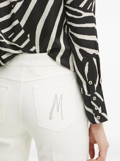 Marciano Embellished-logo Pocket Jeans In White