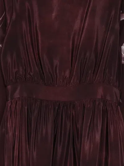 Eleventy Floral Midi Dress In Brown