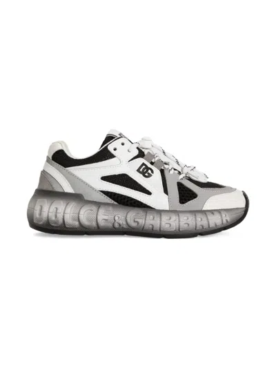 Dolce & Gabbana Logo-embellished Lace-up Sneakers In Animal Print