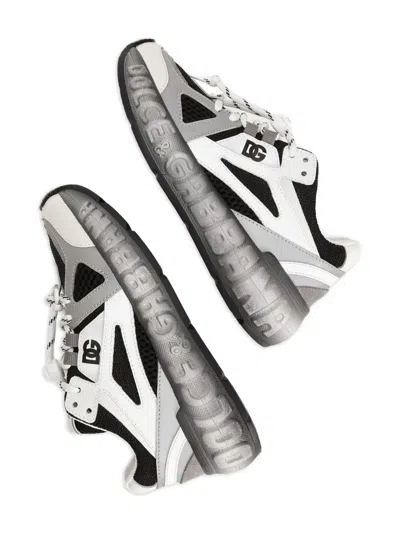 Dolce & Gabbana Logo-embellished Lace-up Sneakers In Animal Print