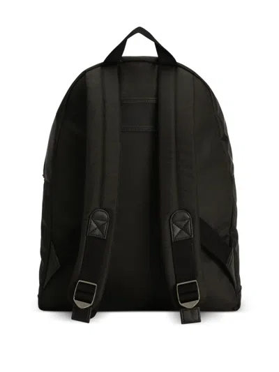 Dolce & Gabbana Logo-patch Backpack In Black