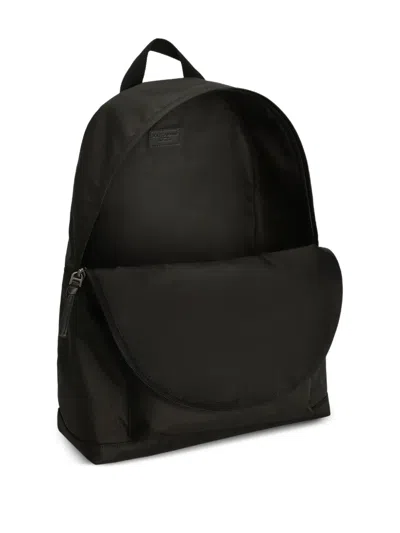 Dolce & Gabbana Logo-patch Backpack In Black