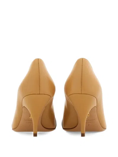 Ferragamo 70mm Mini-bow Detail Pumps In Brown
