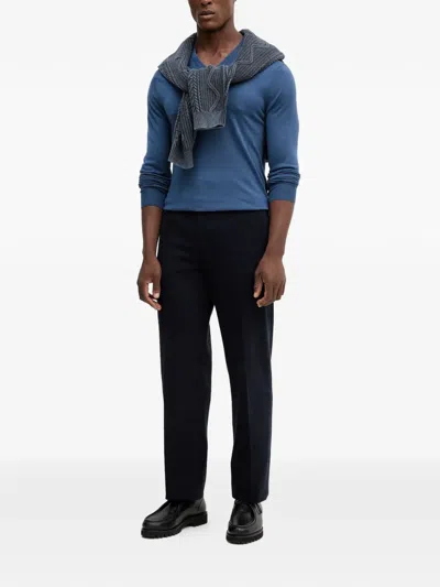 Hackett V-neck Sweter In Blue