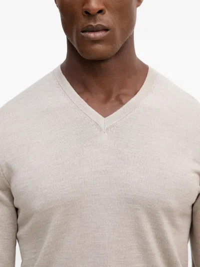 Hackett V-neck Sweater In Animal Print