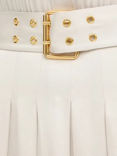 Marciano Polo-collar Pleated Midi Dress In Neutral