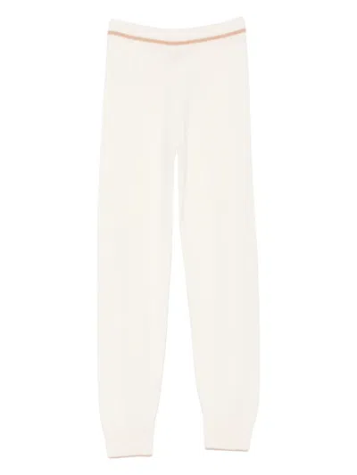 Eleventy Drawstring Knitted Track Pants In Neutral
