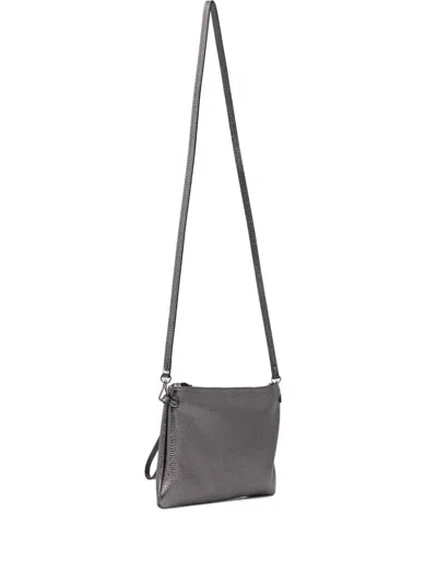 Gianni Chiarini Zip-up Cross Body Bag In Gray