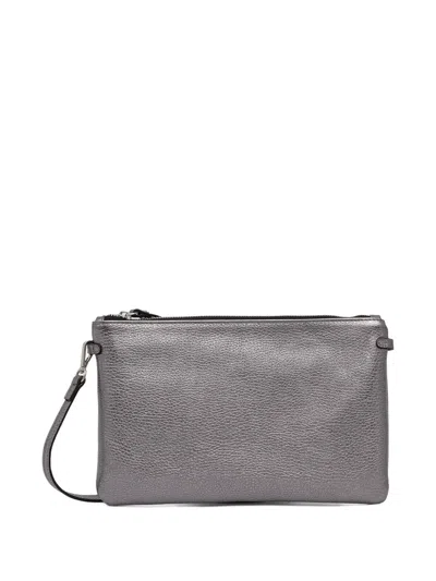 Gianni Chiarini Zip-up Cross Body Bag In Gray