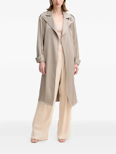 Marciano Belted Notched-lapels Trench In Neutral