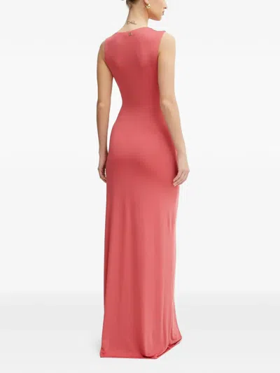 Marciano Knot-detail Cut-out Detail Maxi Dress In Red