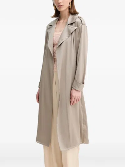 Marciano Belted Notched-lapels Trench In Neutral