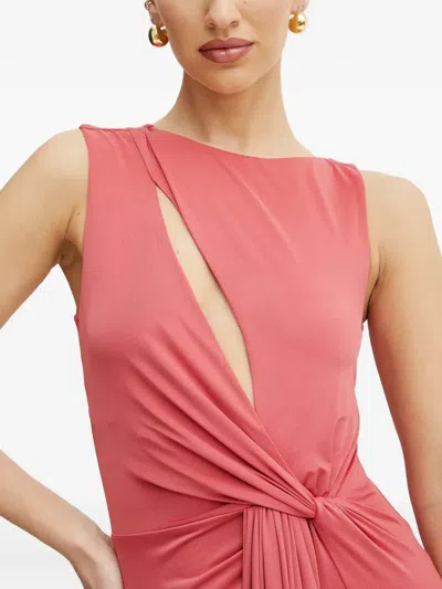 Marciano Knot-detail Cut-out Detail Maxi Dress In Red