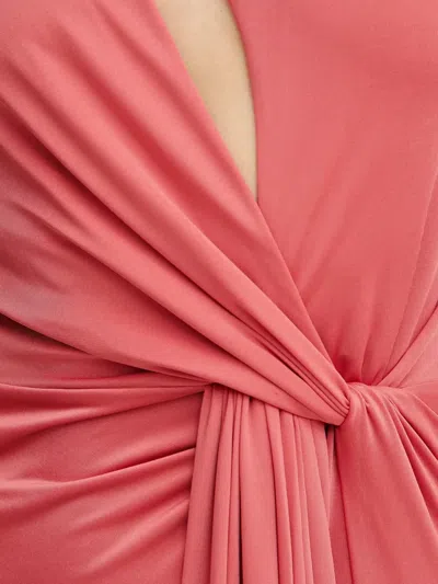 Marciano Knot-detail Cut-out Detail Maxi Dress In Red